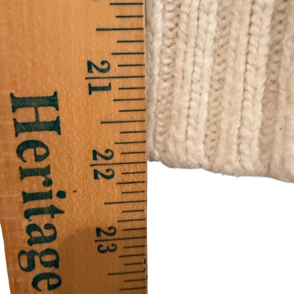 Far Away From Close Anthropologie Fringe Crochet Sweater Womens M Cream Boho Y2K - Picture 5 of 9